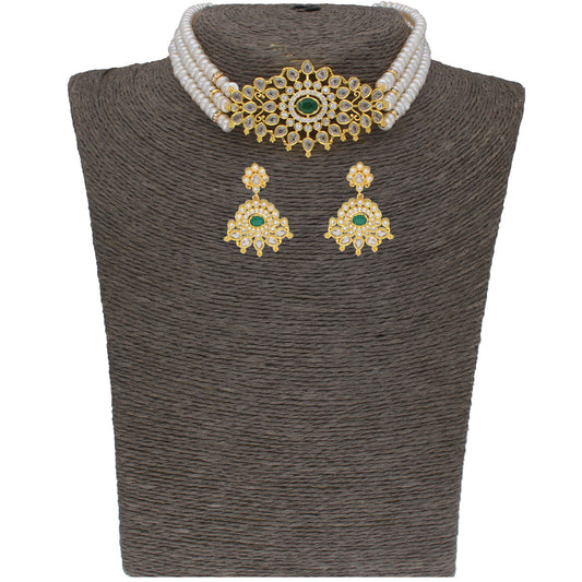J Pearls Mesmerizing Pearl Choker - Real Pearl Jewelry | Swadesiicart
