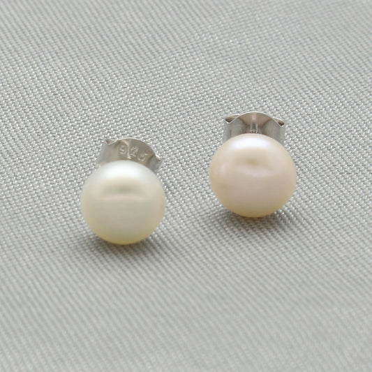 J Pearls Chic 925 Silver Stud Earrings - Swadesiicart