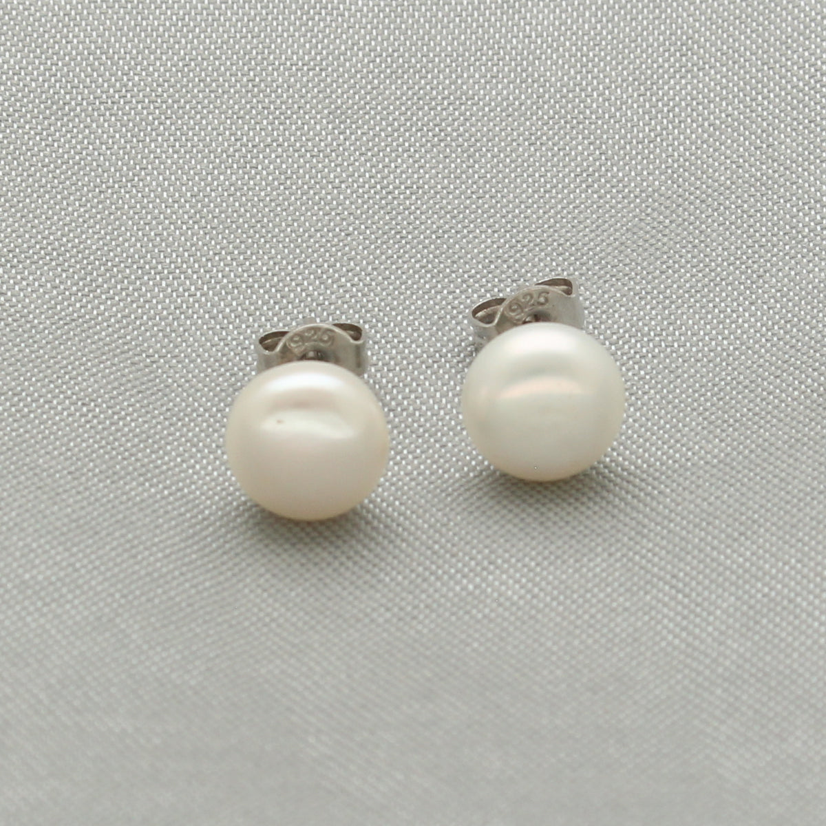 J Pearls Glam 925 Silver Stud Earrings - Swadesiicart