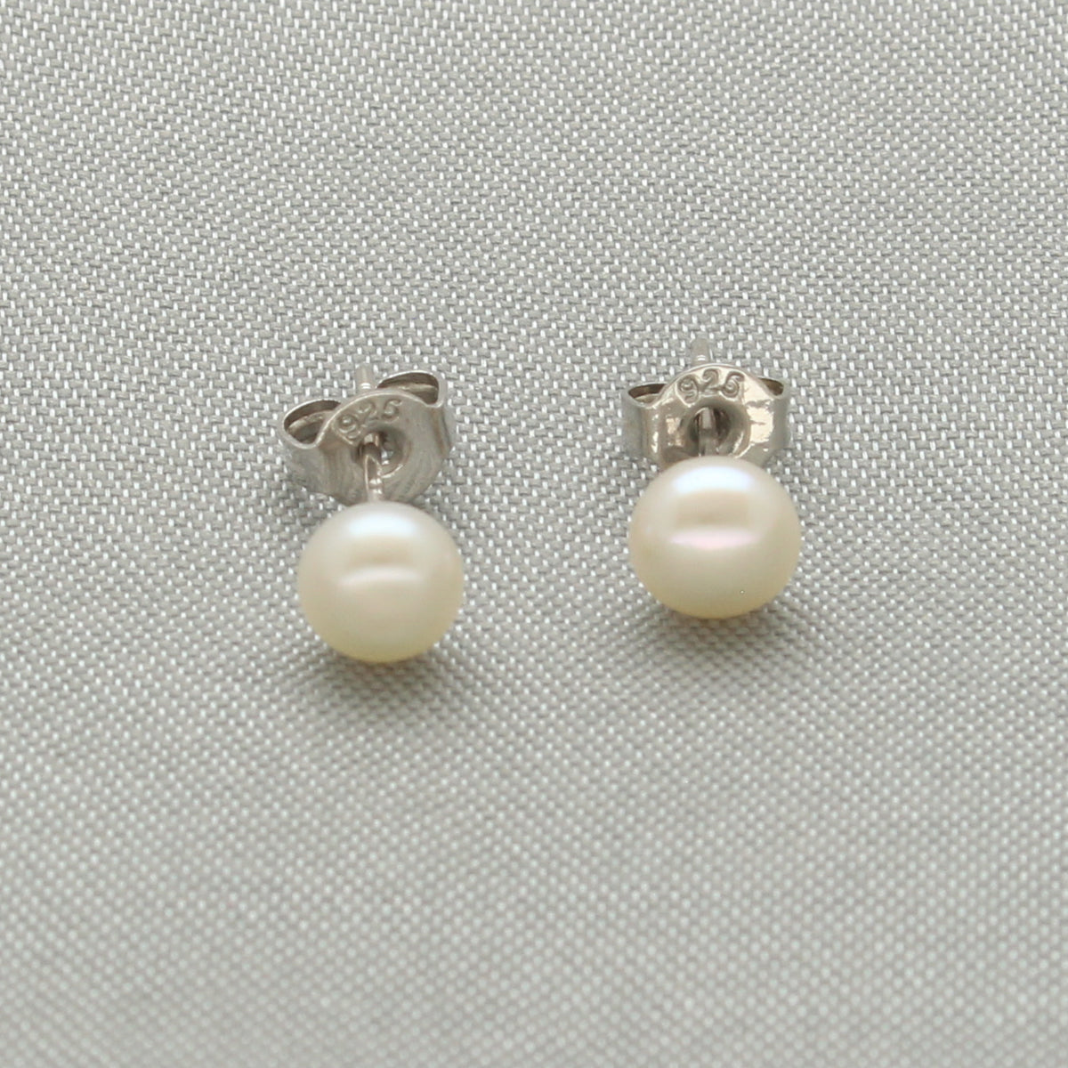 J Pearls Luxe 925 Silver Stud Earrings - Swadesiicart