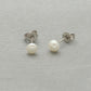 J Pearls Couture 925 Silver Stud Earrings - Swadesiicart