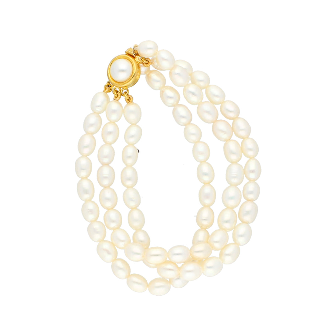 J Pearls Bunch Of 3 Line Pearl Bracelet - Real Pearl Jewelry - J Pearls