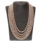 J Pearls 5 Line Oval Pearl Set - Real Pearl Jewelry - Swadesiicart
