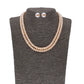 J Pearls 2 Line Button Peach Pearl Set - Real Pearl Jewelry - J Pearls