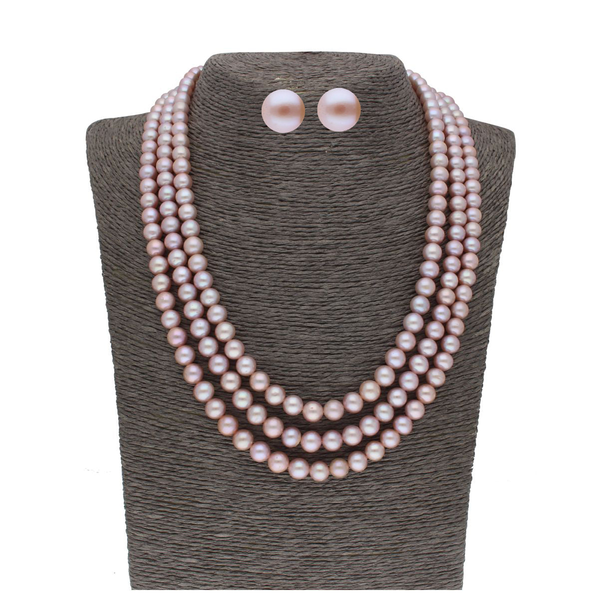 J Pearls 3 Line 8-9Mm Round Pearl Set - Real Pearl Jewelry - J Pearls
