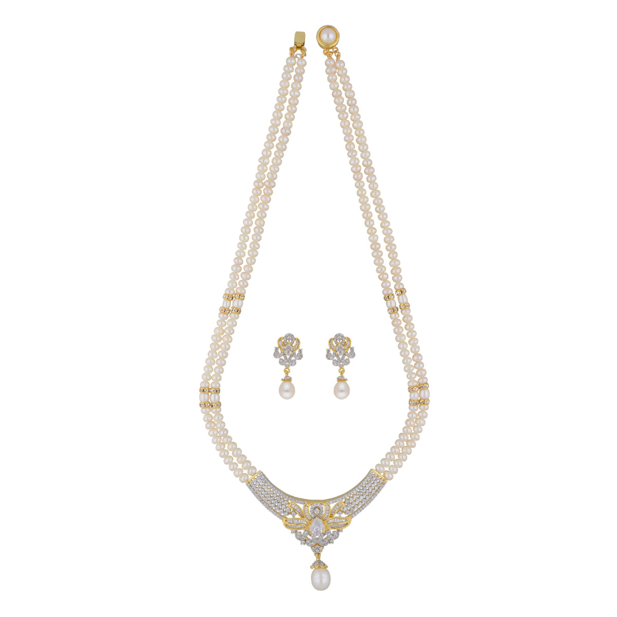 J Pearls Mesmerizing Pearl Necklace - Real Pearl Jewelry - Swadesiicart