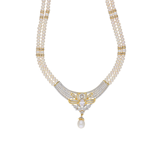 J Pearls Mesmerizing Pearl Necklace - Real Pearl Jewelry - Swadesiicart