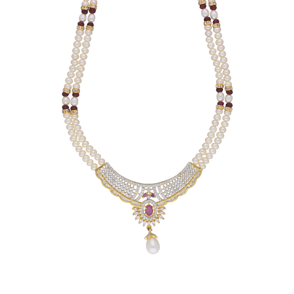 J Pearls Spectacular Pearl Necklace - Real Pearl Jewelry | Swadesiicart