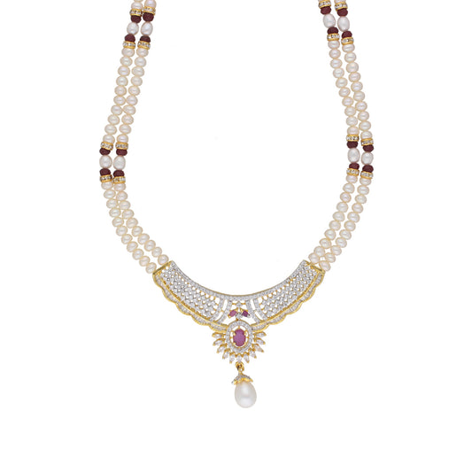 J Pearls Spectacular Pearl Necklace - Real Pearl Jewelry | Swadesiicart