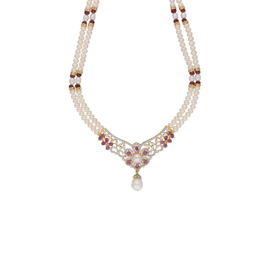J Pearls Charming Pearl Necklace - Real Pearl Jewelry | Swadesiicart