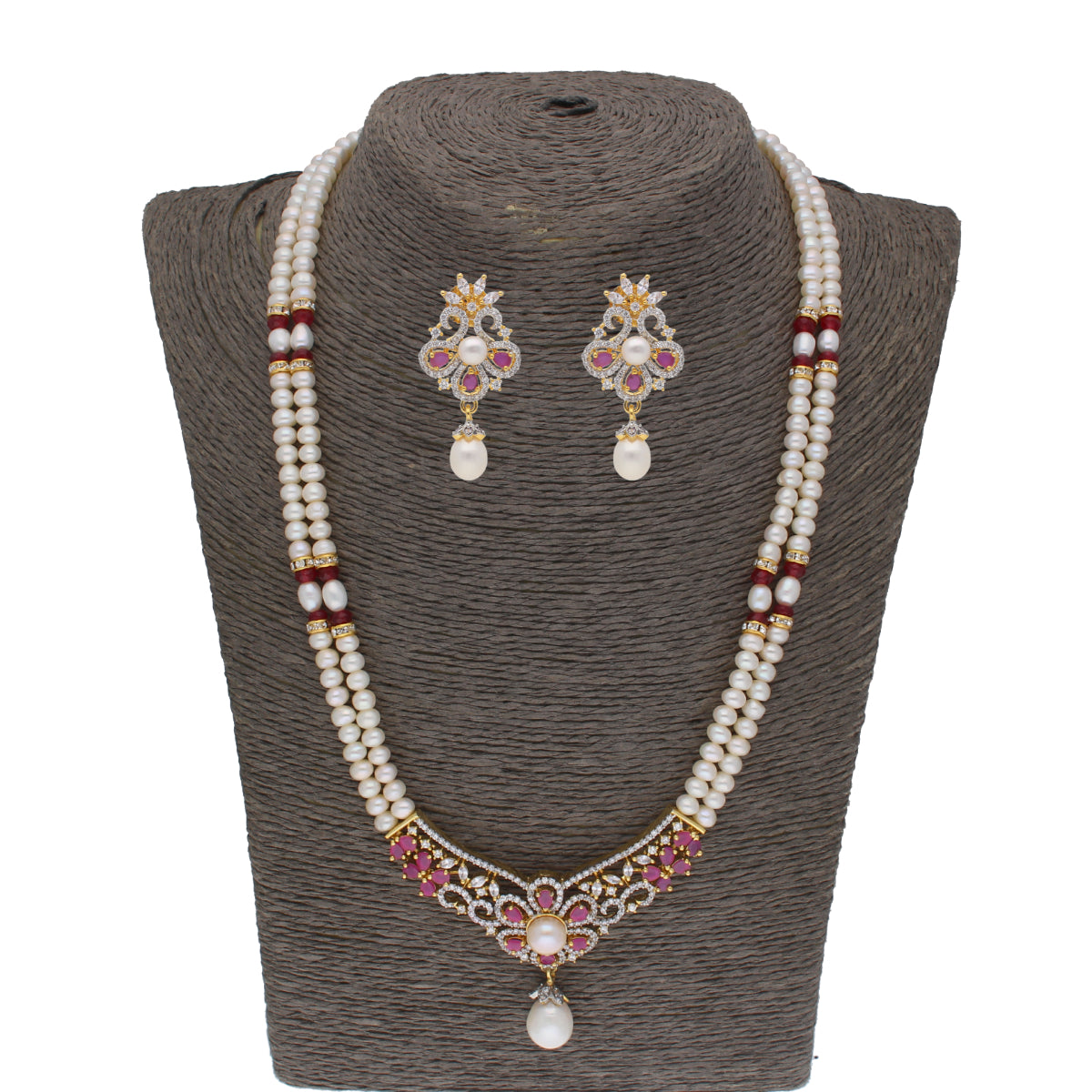 J Pearls Charming Pearl Necklace - Real Pearl Jewelry | Swadesiicart