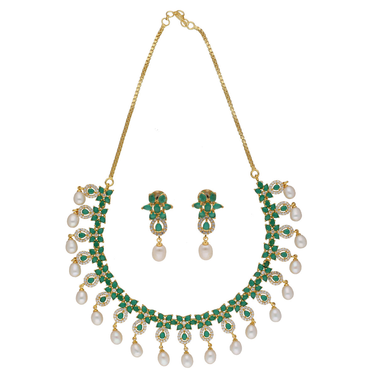 J Pearls Splendid Pearl Necklace - Real Pearl Jewelry | Swadesiicart