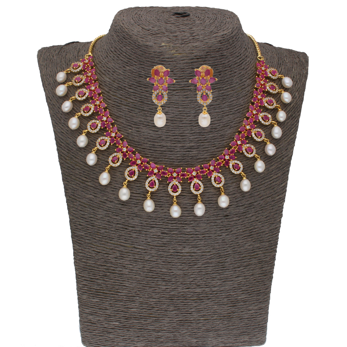 J Pearls Alluring Pearl Necklace - Real Pearl Jewelry | Swadesiicart