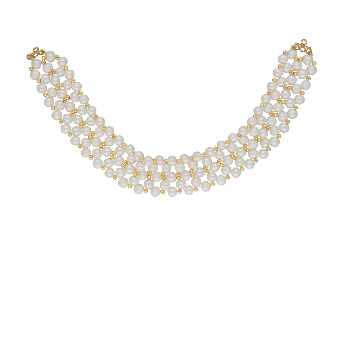 J Pearls Daisy Pearl Choker - Real Pearl Jewelry | Swadesiicart