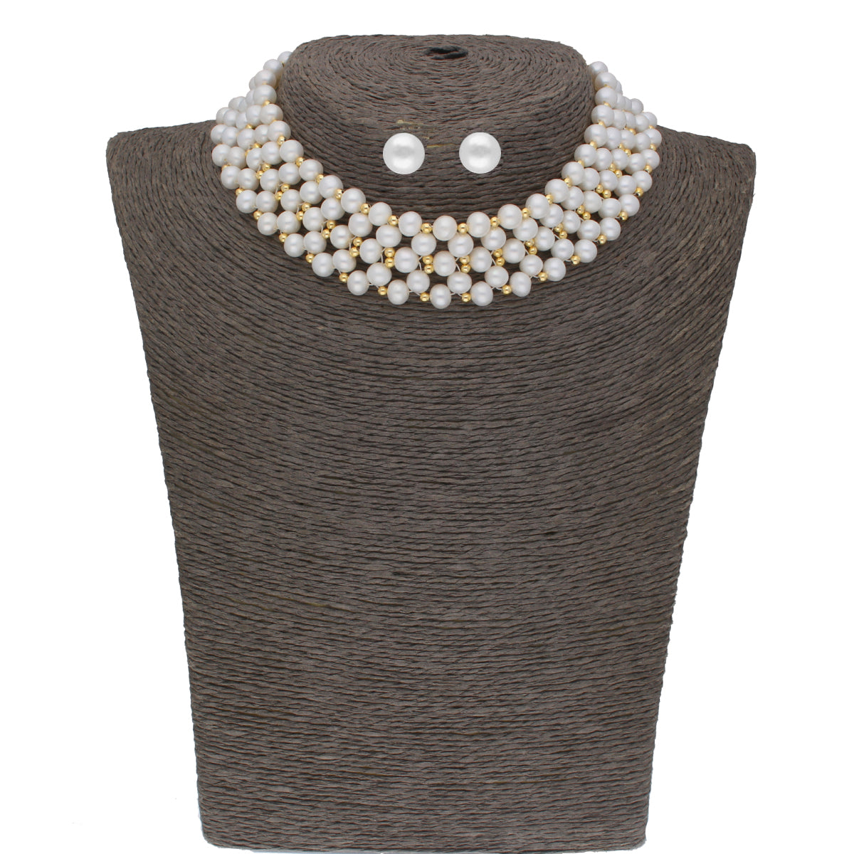 J Pearls Daisy Pearl Choker - Real Pearl Jewelry | Swadesiicart