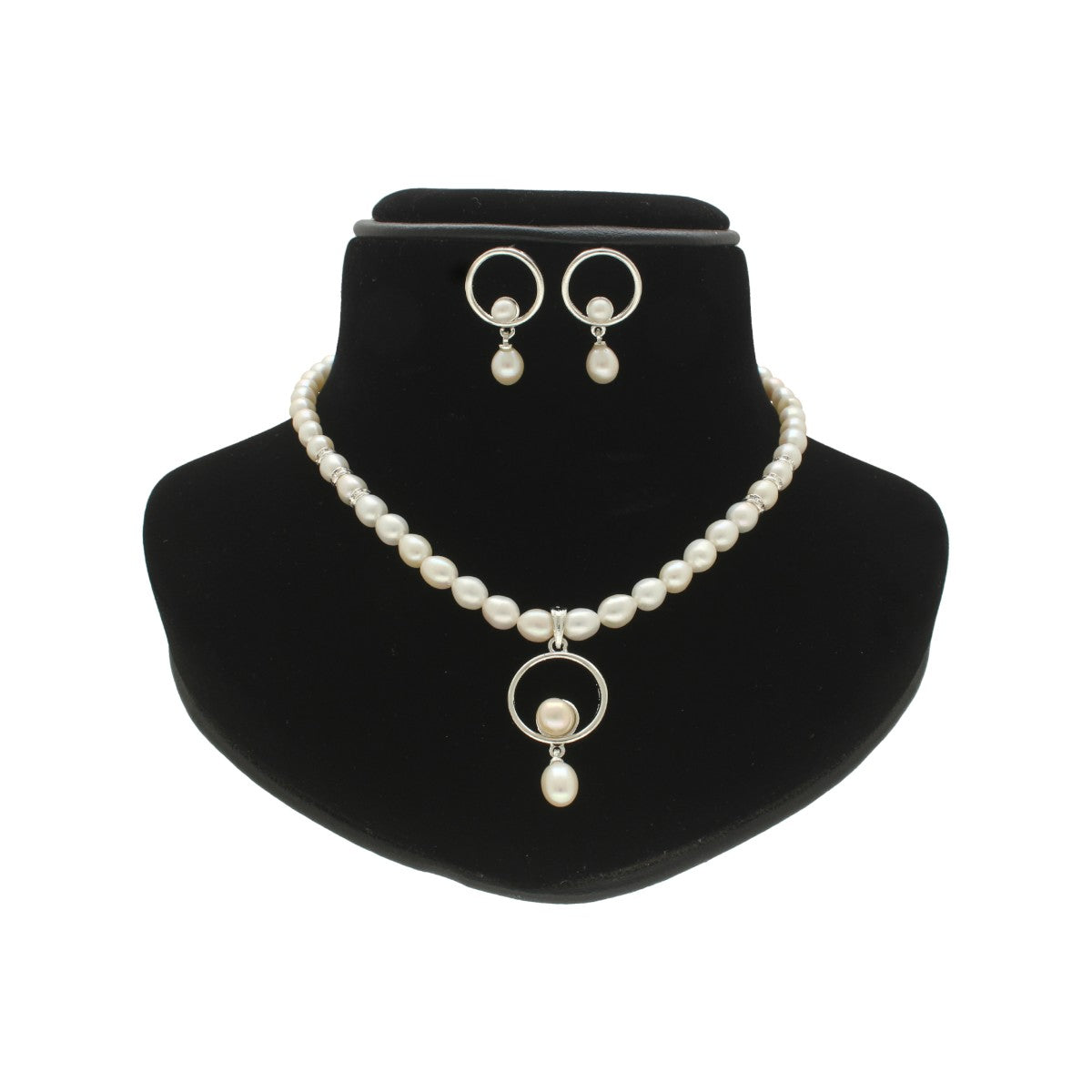J Pearls Opulent Pearl Necklace Set - Swadesiicart