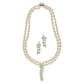 J Pearls Dual Line Iconic Pearl Necklace Set - Swadesiicart