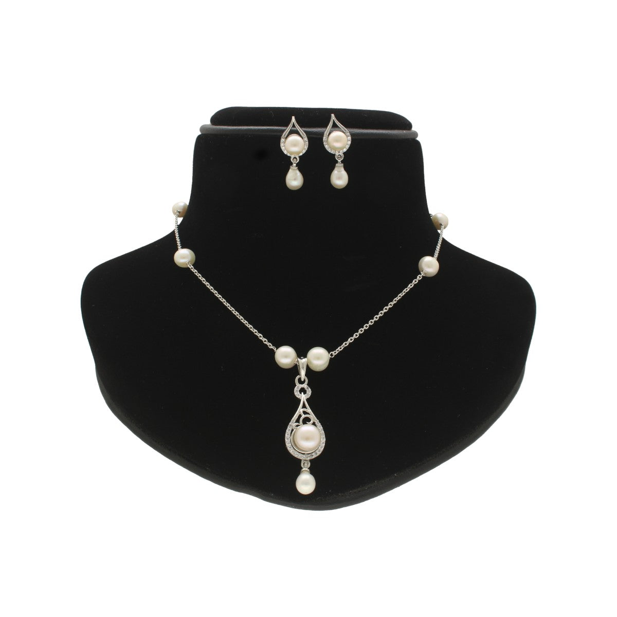 J Pearls Panache Pearl Chain Set - Swadesiicart