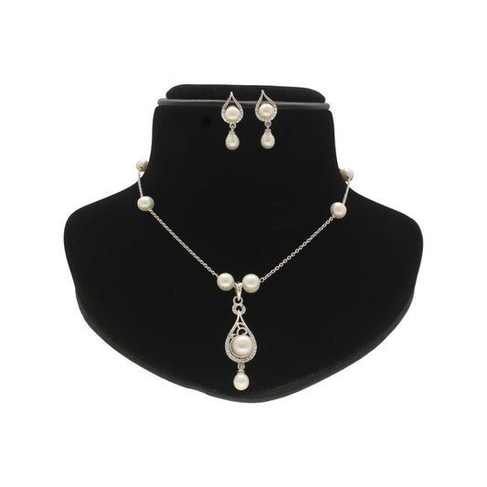 J Pearls Panache Pearl Chain Set - Swadesiicart