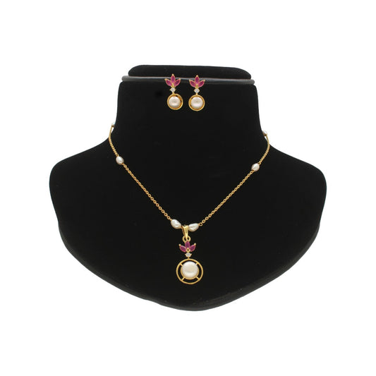 J Pearls Radiant Pearl Chain Set - Swadesiicart