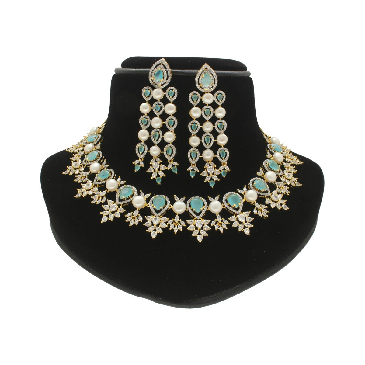J Pearls Royal Pearl Necklace Set - Swadesiicart