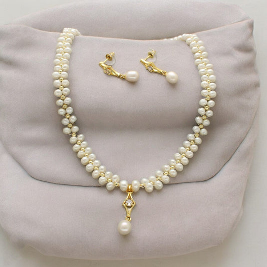 J Pearls winsome Pearl Necklace Set | Swadesiicart