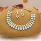 J Pearls Shimmering 3 line Pearl Necklace Set - Swadesiicart