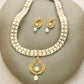 J Pearls Spectacular Dual Line Pearl Necklace Set - Swadesiicart