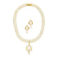 J Pearls Spectacular Dual Line Pearl Necklace Set - Swadesiicart