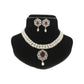J Pearls Ravishing Dual Line Pearl Necklace Set - Swadesiicart
