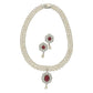 J Pearls Ravishing Dual Line Pearl Necklace Set - Swadesiicart