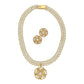 J Pearls Resplendent Dual Line Pearl Necklace Set - Swadesiicart