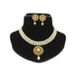 J Pearls Picturesque Dual Line Pearl Necklace Set - Swadesiicart