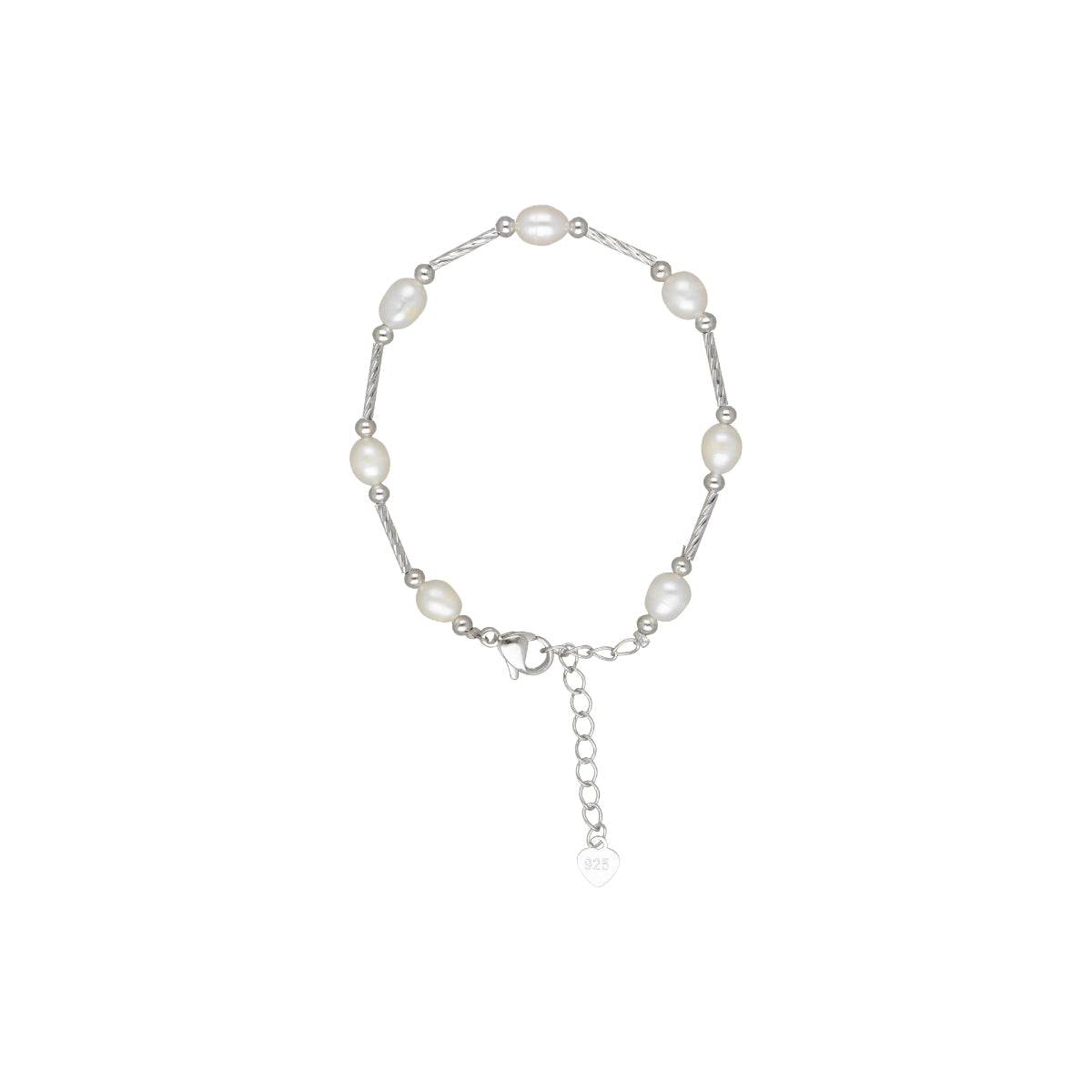 J Pearls Classic White Pearl Bracelet - Swadesiicart