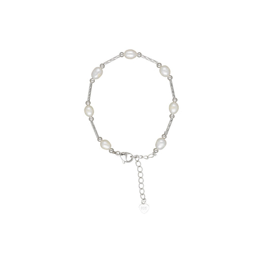 J Pearls Classic White Pearl Bracelet - Swadesiicart