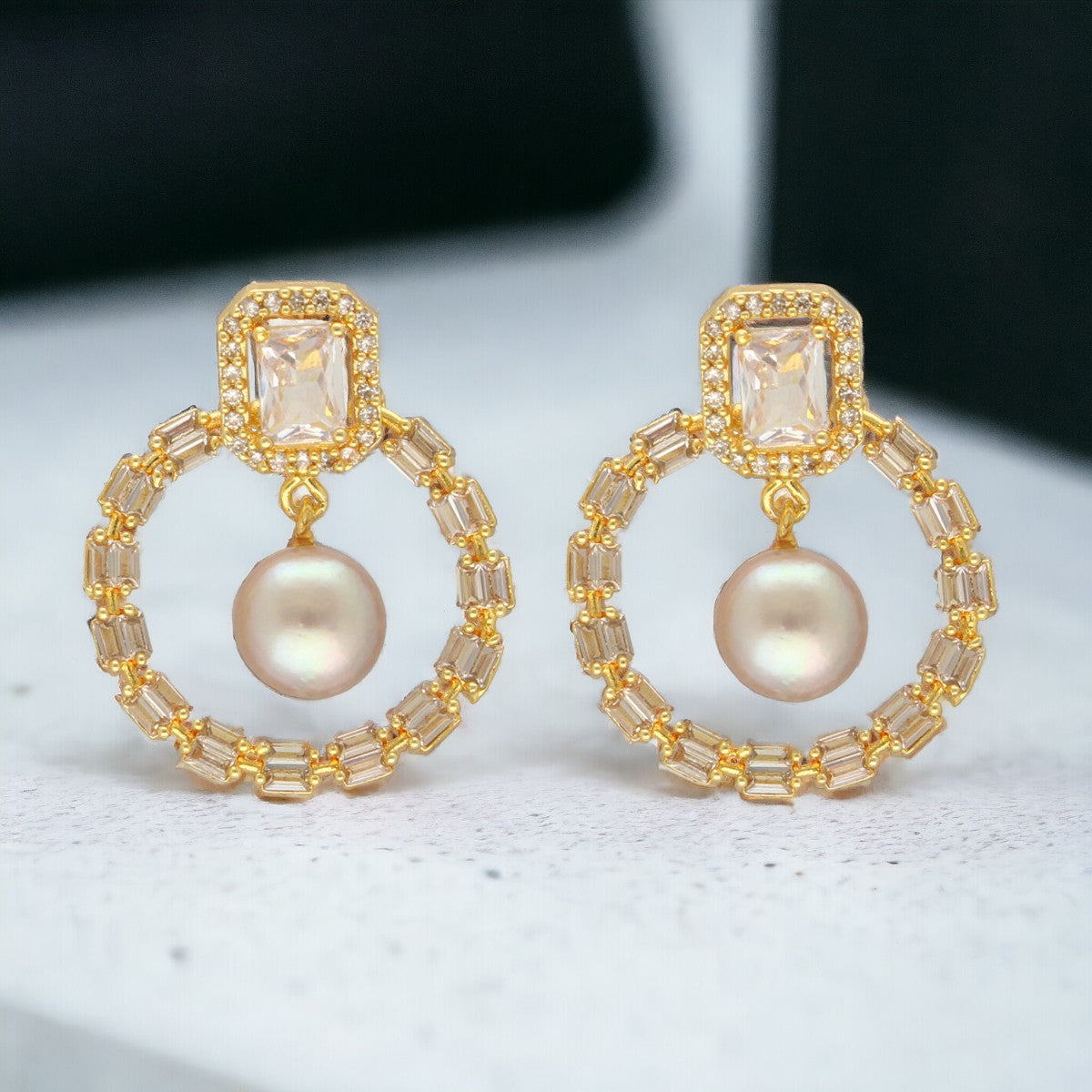J Pearls Falak Pearl Earrings - Swadesiicart
