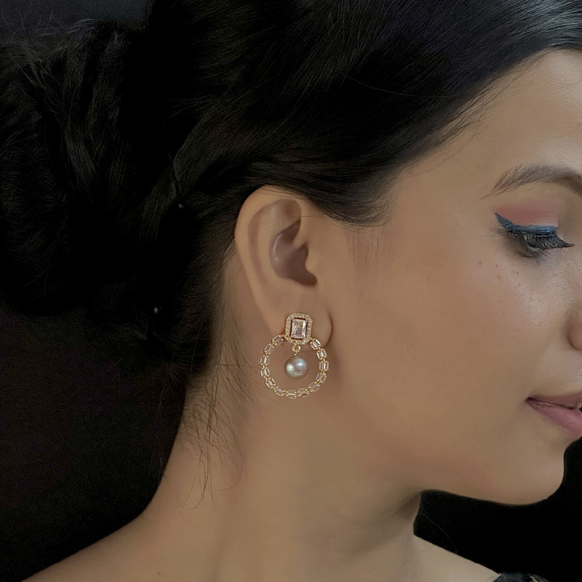 J Pearls Falak Pearl Earrings - Swadesiicart
