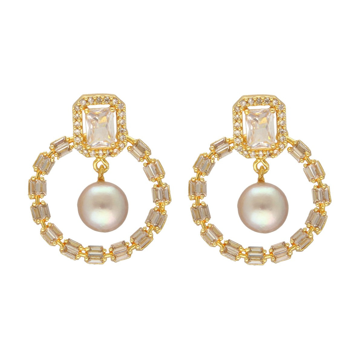 J Pearls Falak Pearl Earrings - Swadesiicart