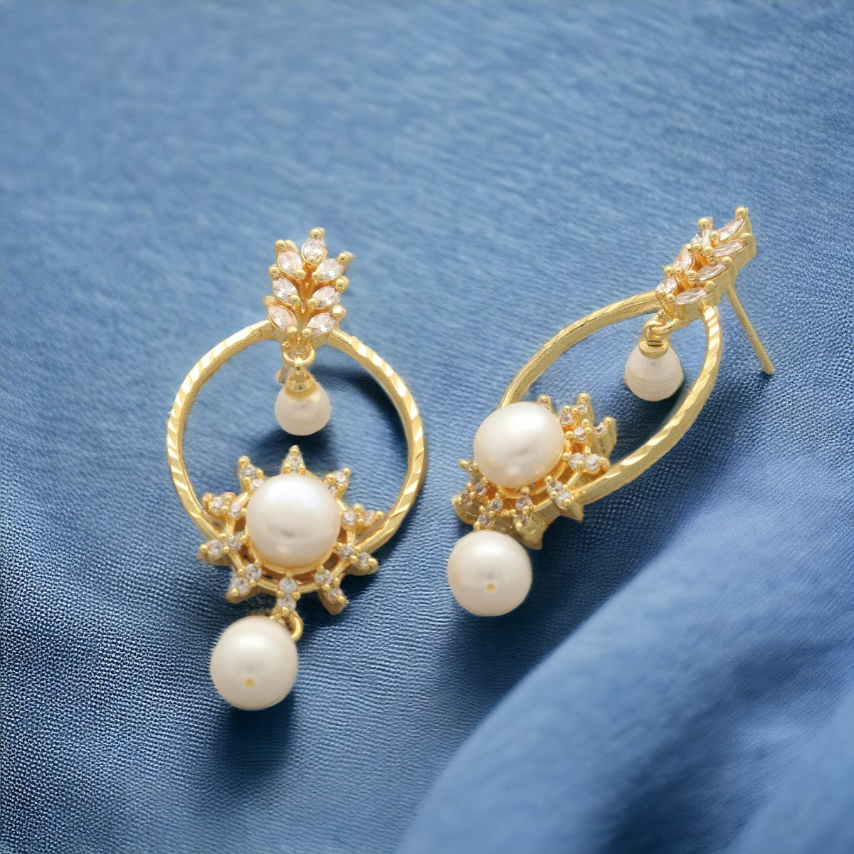 J Pearls Kashika Pearl Earrings - Swadesiicart