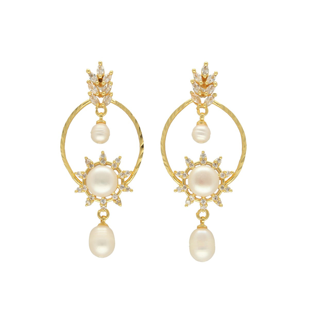 J Pearls Kashika Pearl Earrings - Swadesiicart