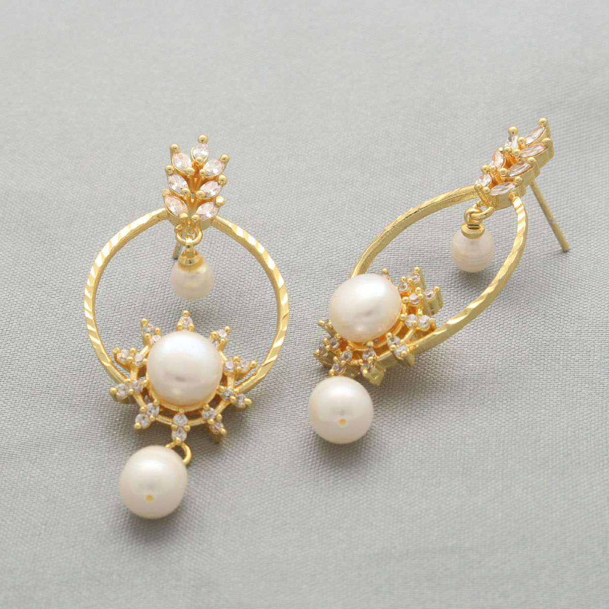 J Pearls Kashika Pearl Earrings - Swadesiicart