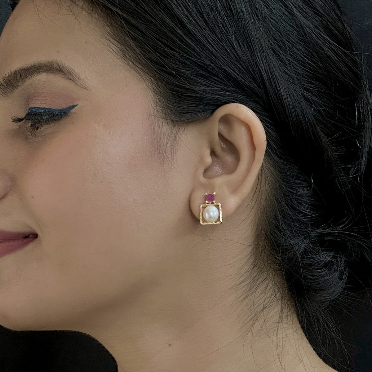 J Pearls Zoya Pearl Earrings - Swadesiicart