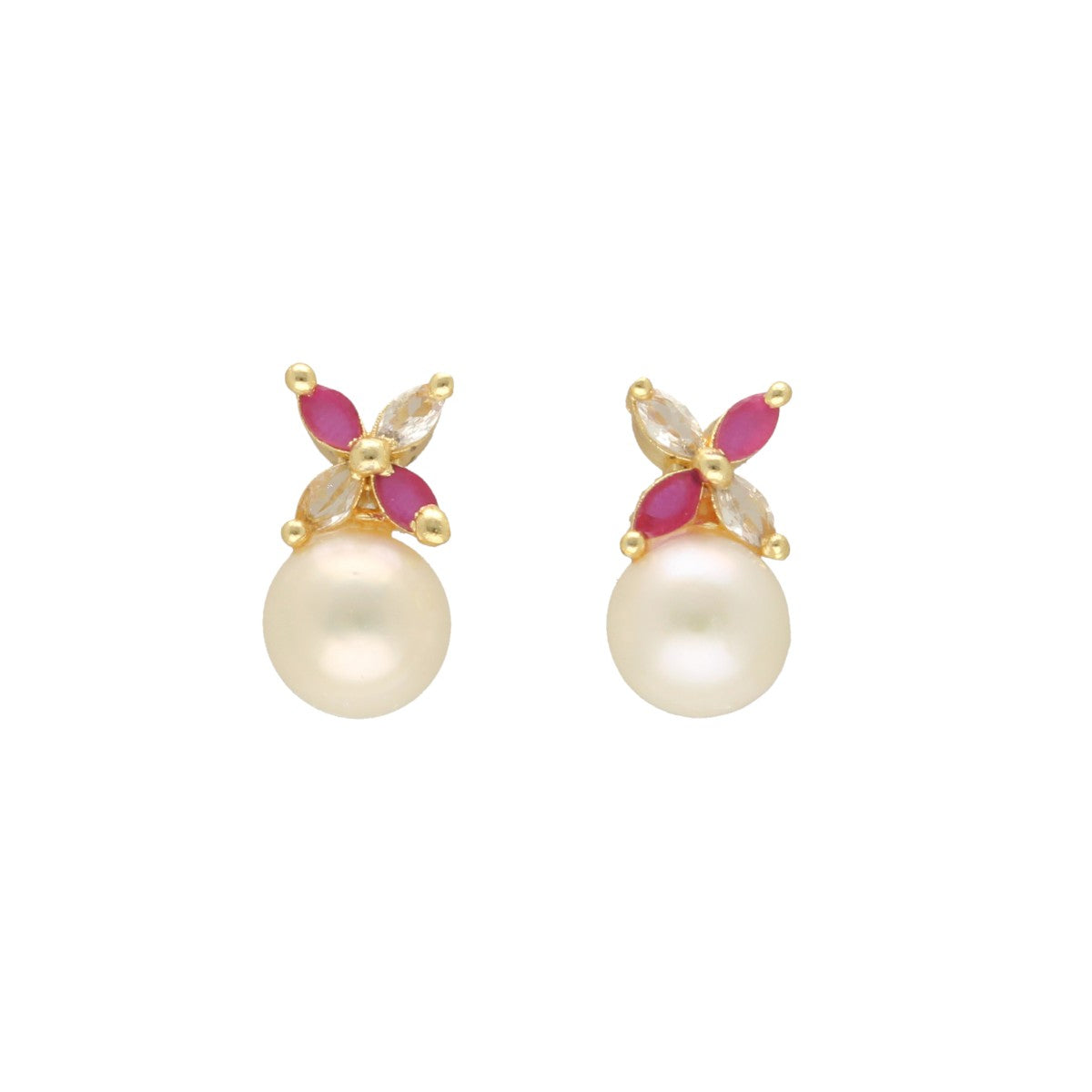 J Pearls Jasmine Pearl Earrings - Swadesiicart