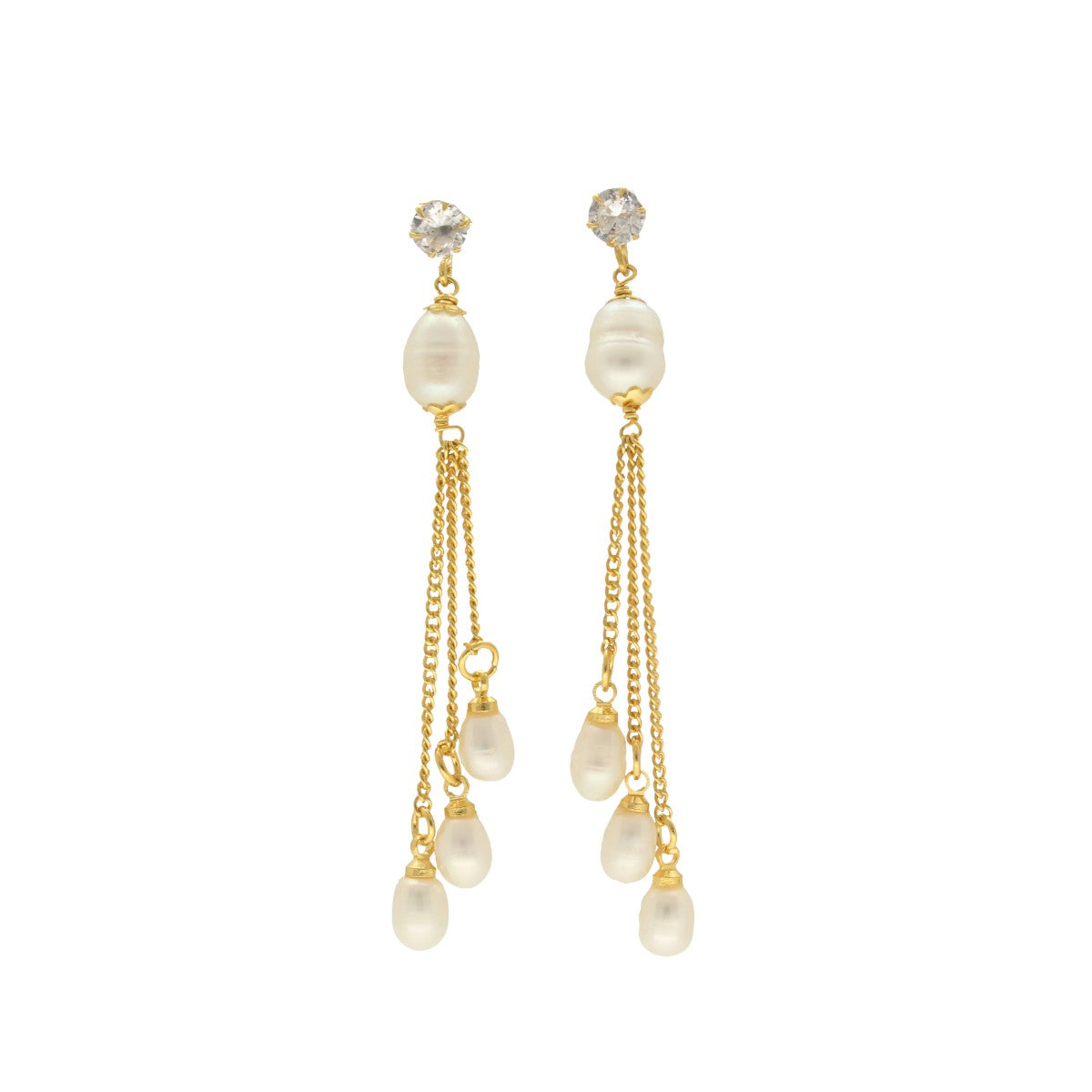 J Pearls Dheera Pearl Earrings - Swadesiicart