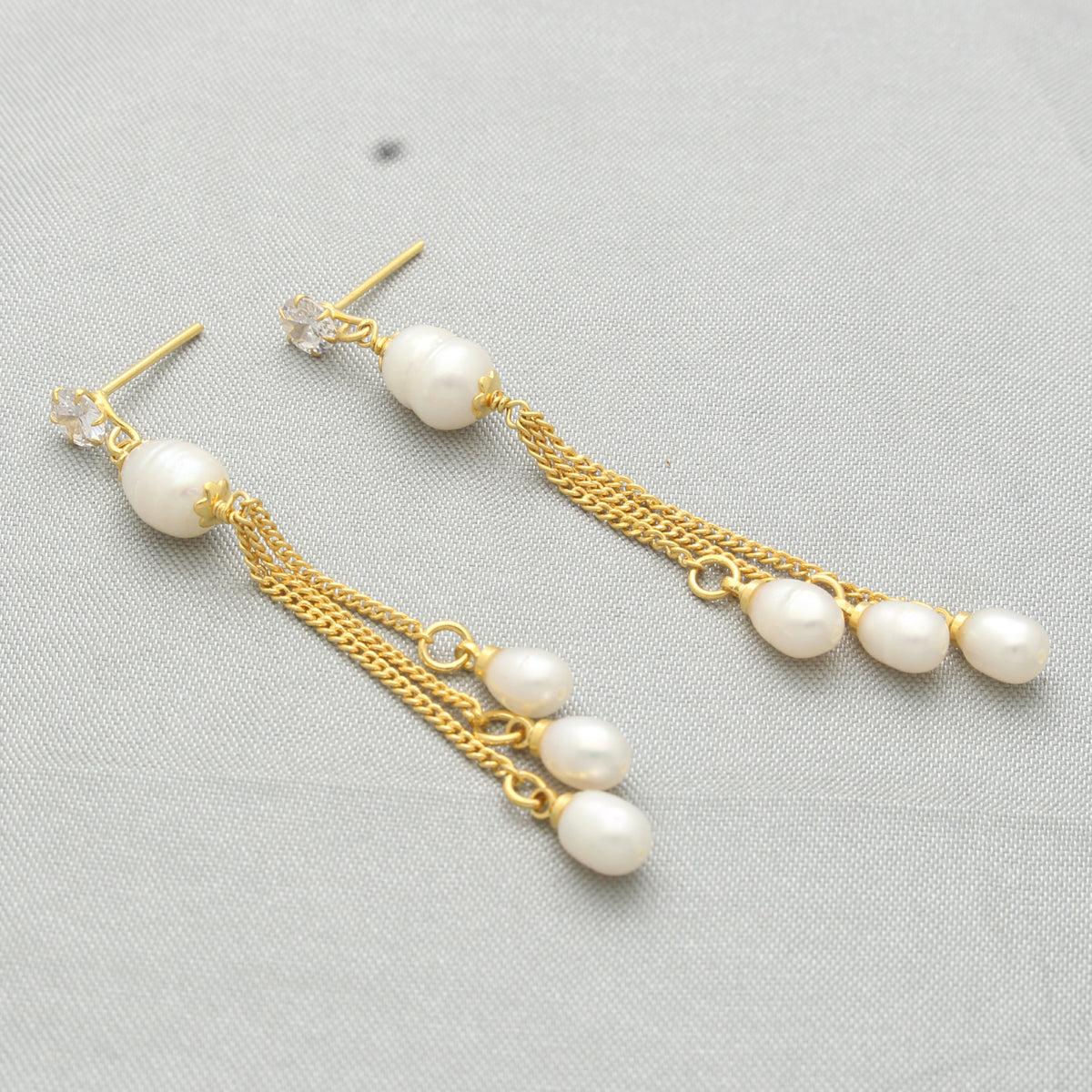 J Pearls Dheera Pearl Earrings - Swadesiicart