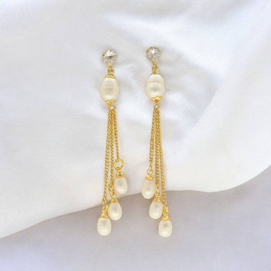 J Pearls Dheera Pearl Earrings - Swadesiicart
