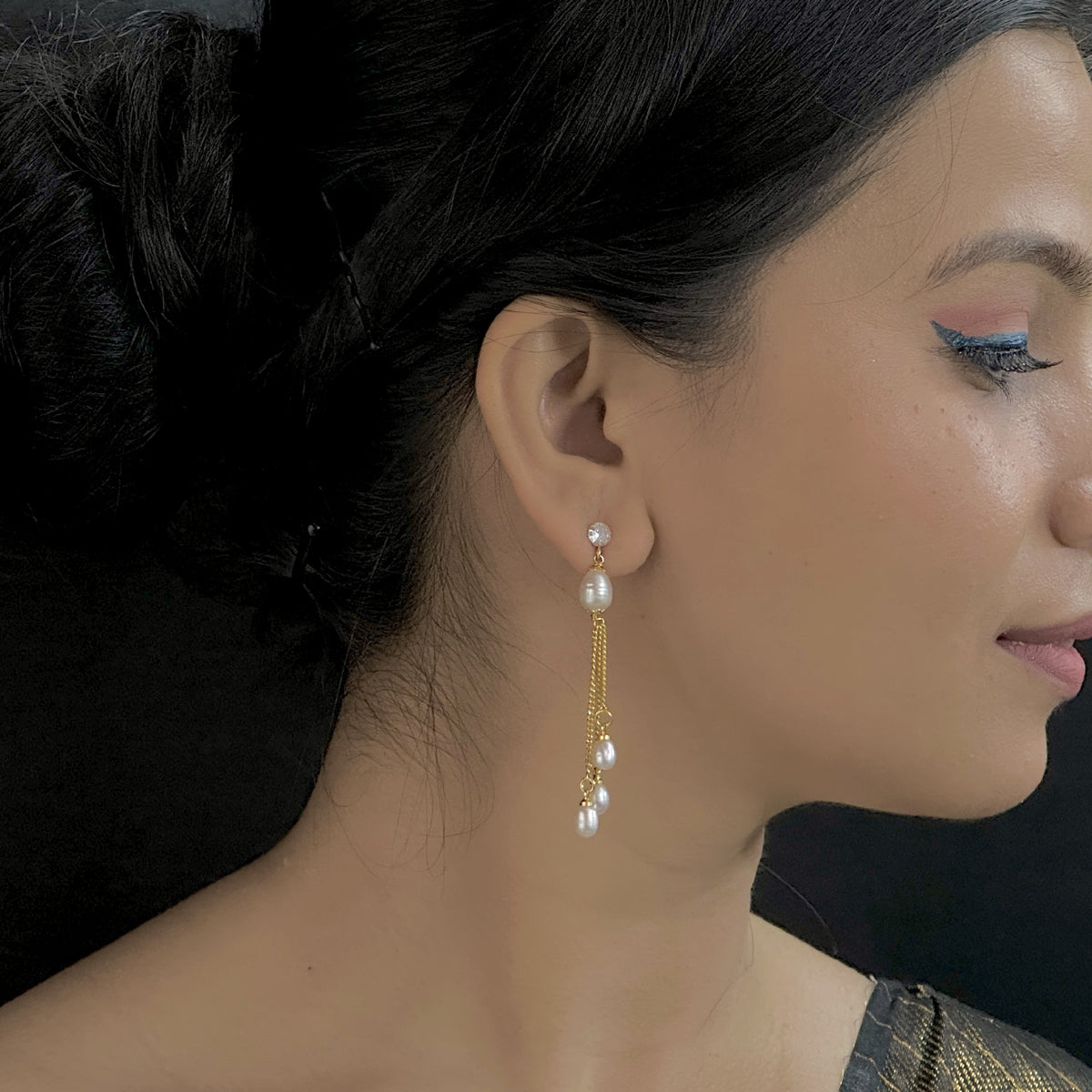 J Pearls Dheera Pearl Earrings - Swadesiicart