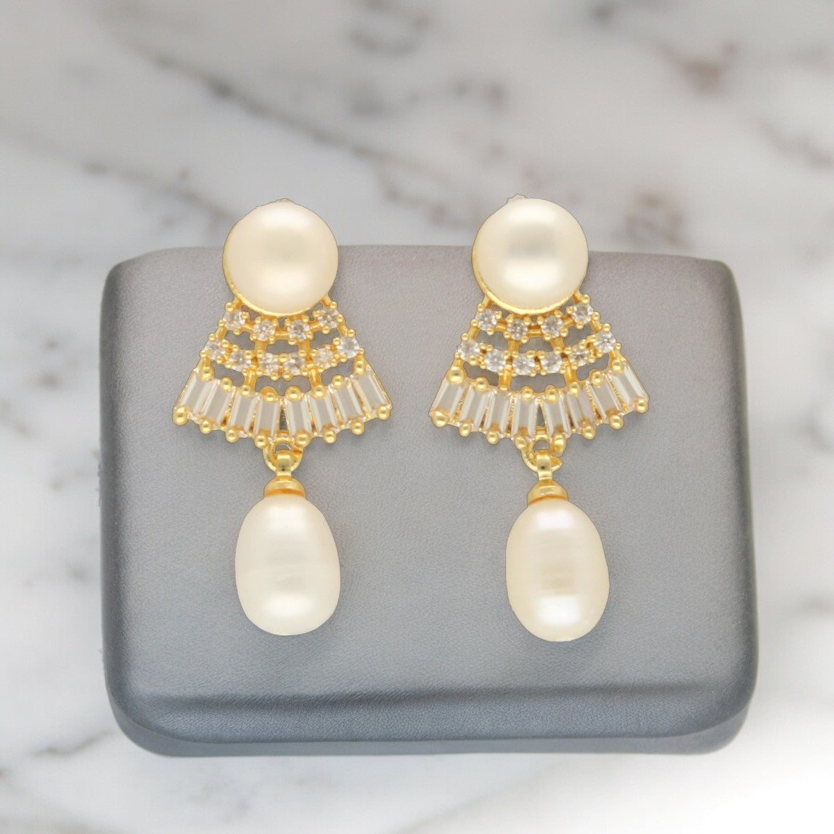J Pearls Dhatri Pearl Earrings - Swadesiicart