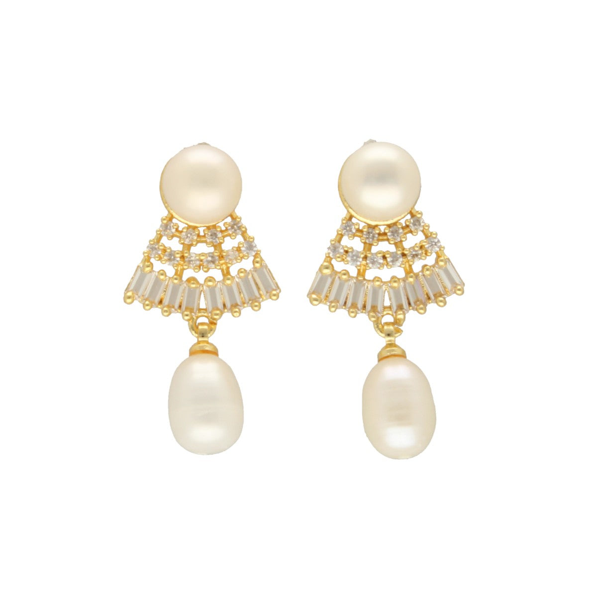 J Pearls Dhatri Pearl Earrings - Swadesiicart