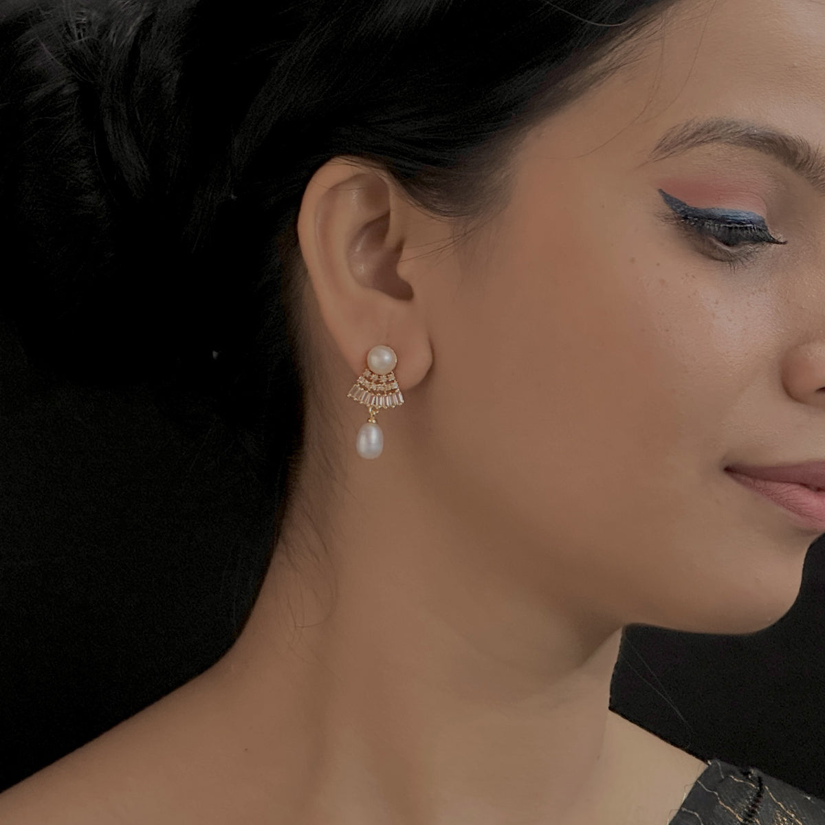 J Pearls Dhatri Pearl Earrings - Swadesiicart